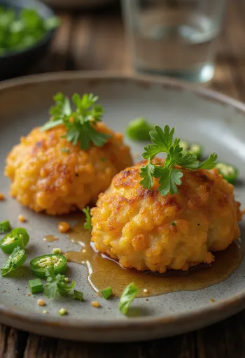 Dónutes de lentilha salgados com crosta dourada e interior fofo