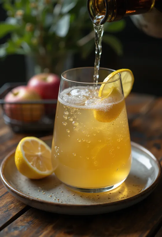 Sidra Espanhola servida em copo