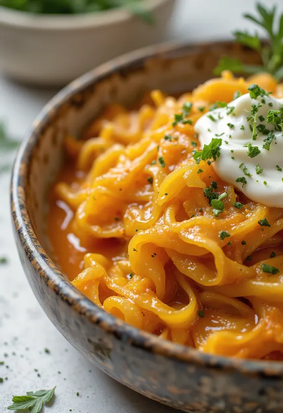 Chucrute à Székely vegano servido com seitan