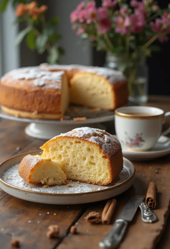 Pão de ló de mel e canela em apresentação dourada