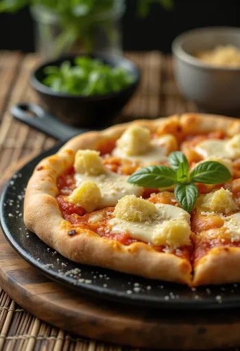 Pizza ai Carciofini com alcachofra e queijo