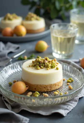 Bolo branco com lichias e raspas de chocolate