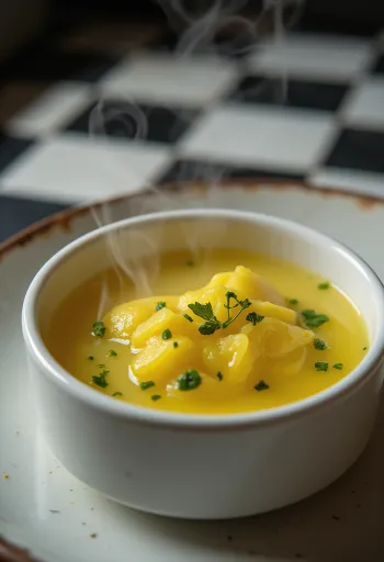 Molho de manteiga com ervas servido com peixe grelhado