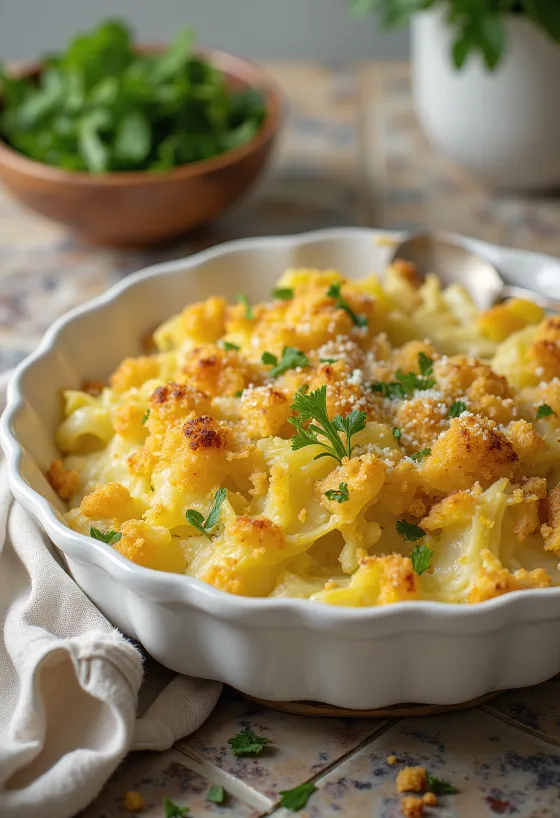 Couve-Lombarda Vegan Gratinada servida