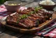 Kalbi Galbi, carne de vaca grelhada coreana com sementes de sésamo e frutas frescas